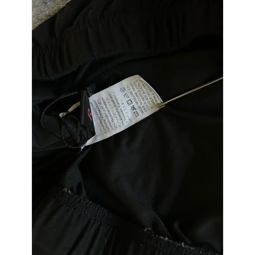 Romwe Powerpuff Girls Cartoon Letter Graphic Biker Black Shorts Plus Size 3XL - Picture 13 of 14